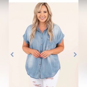 Denim Chic Soul Top. Size 2x.